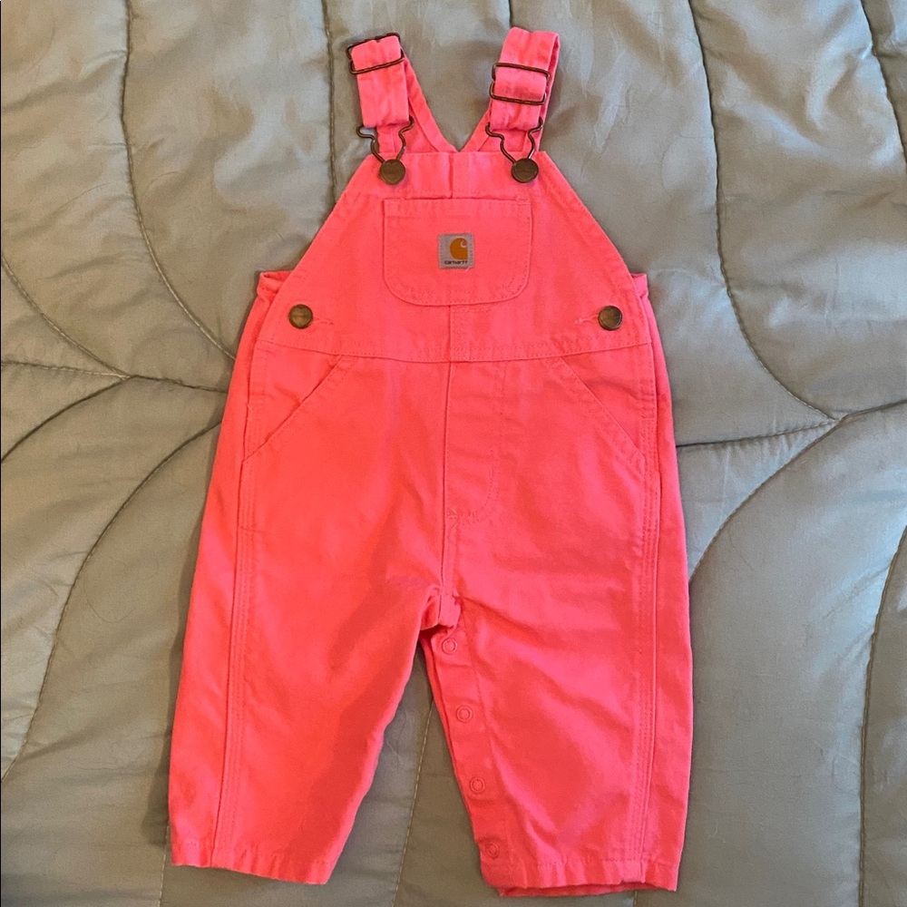 Carhartt Vibrant Pink Baby Overalls
